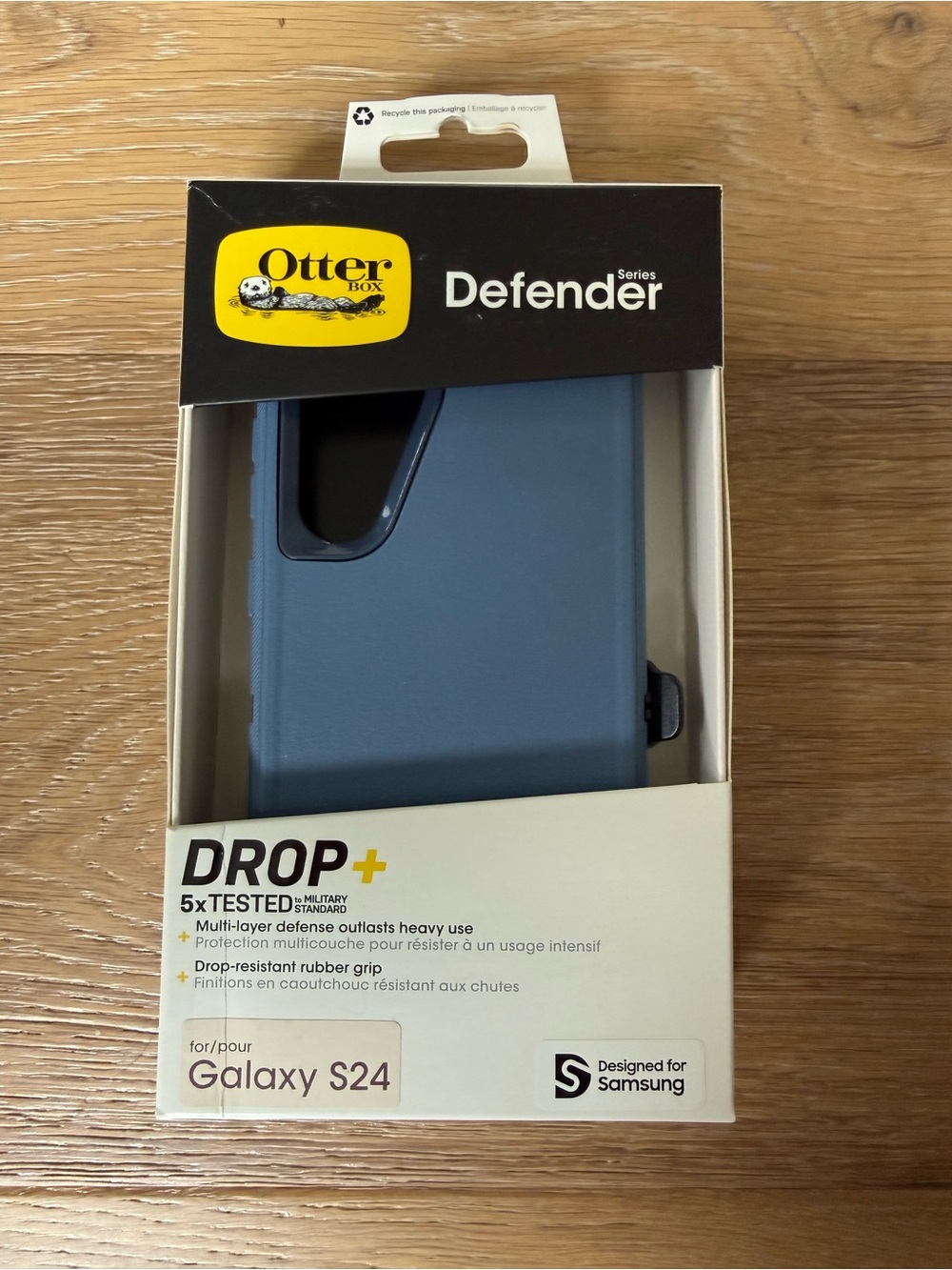 New OtterBox Defender Series Case for Galaxy S24 - Blue with black clip